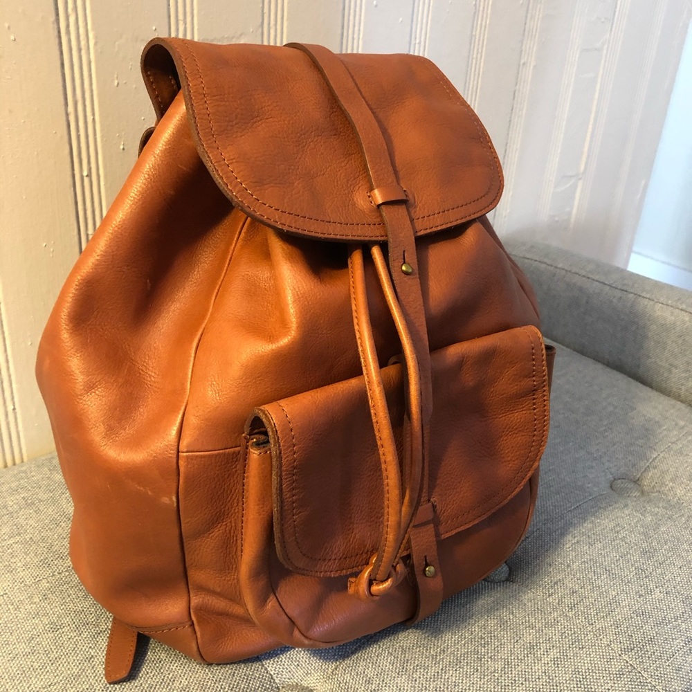 Madewell Transport Rucksack in English Saddle